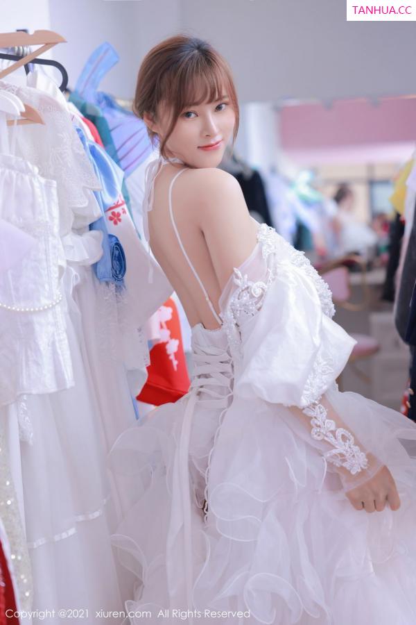 奈沐子  欧派模特奈沐子 唯美动人白色婚纱第7张图片
